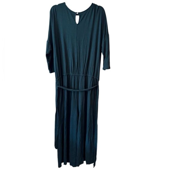 Daily Ritual- Oversized Emerald Green Soft Wide Leg Elbow-Sleeve Jumpsuit, XL - Picture 9 of 14